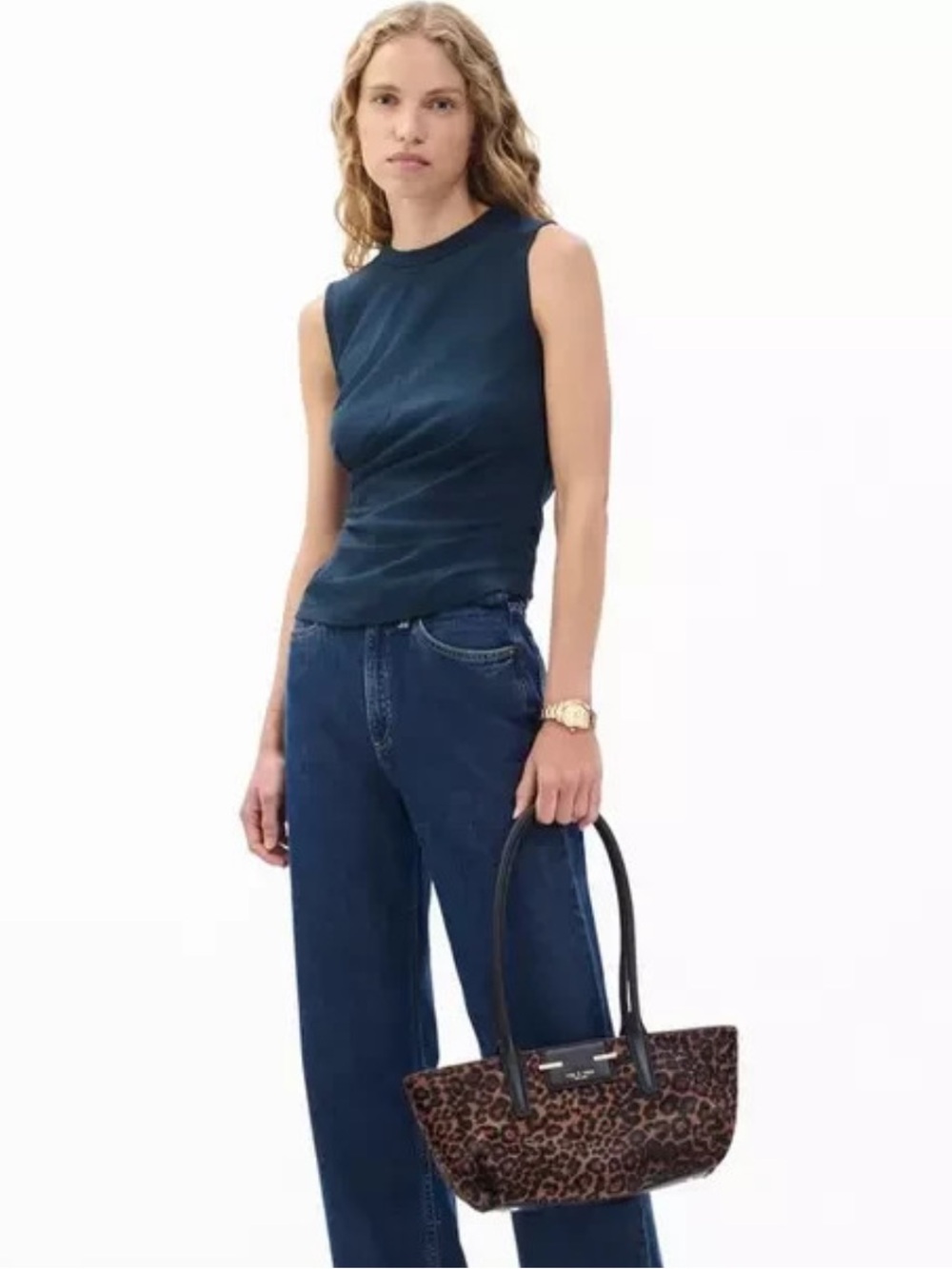 Rag & Bone Mica Jersey Wrap Tank Salute Navy New with Tags Small